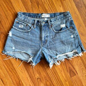 A&F The Boyfriend Short | Curve Love | Mid-Rise Jean Short
